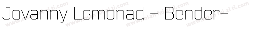Jovanny Lemonad - Bender字体转换